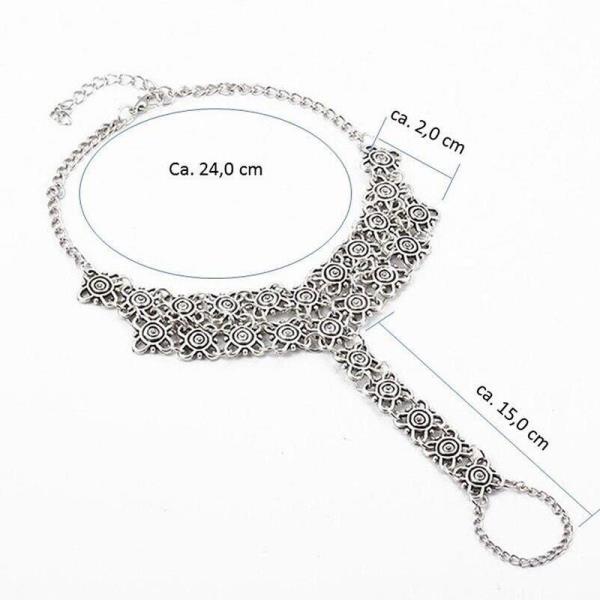 Bohemian Clover Beach Silver Anklet