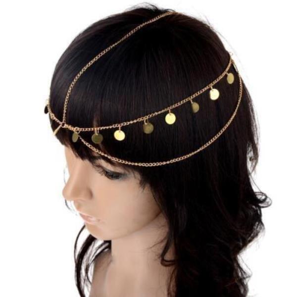 Gypsy Circle Multi Tassel Hair Chain