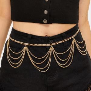 Bikini Gold Net Chest Body Chain