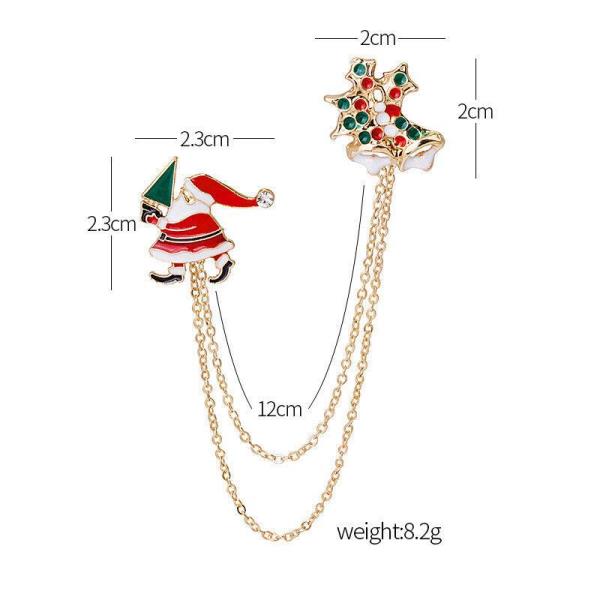 Christmas Santa Dripping Oil Chain Brooch