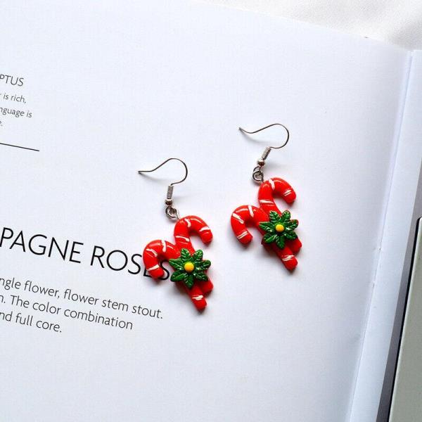 Christmas Santa Tree Snowflake Resin Earrings