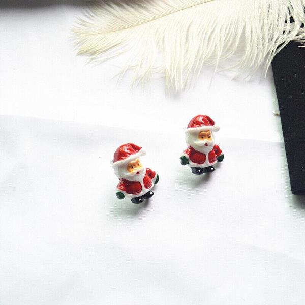 Christmas Santa Tree Snowflake Resin Earrings