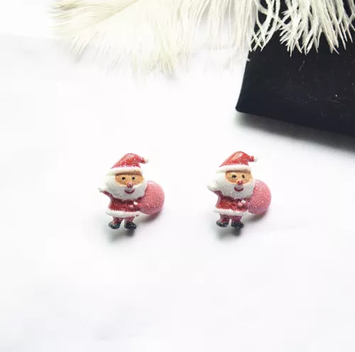 Christmas Santa Tree Snowflake Resin Earrings