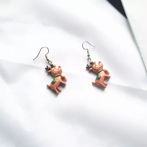 Christmas Santa Tree Snowflake Resin Earrings