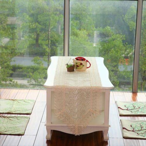 180 CM Cream Macrame Lace Cloth Dining Table Runner