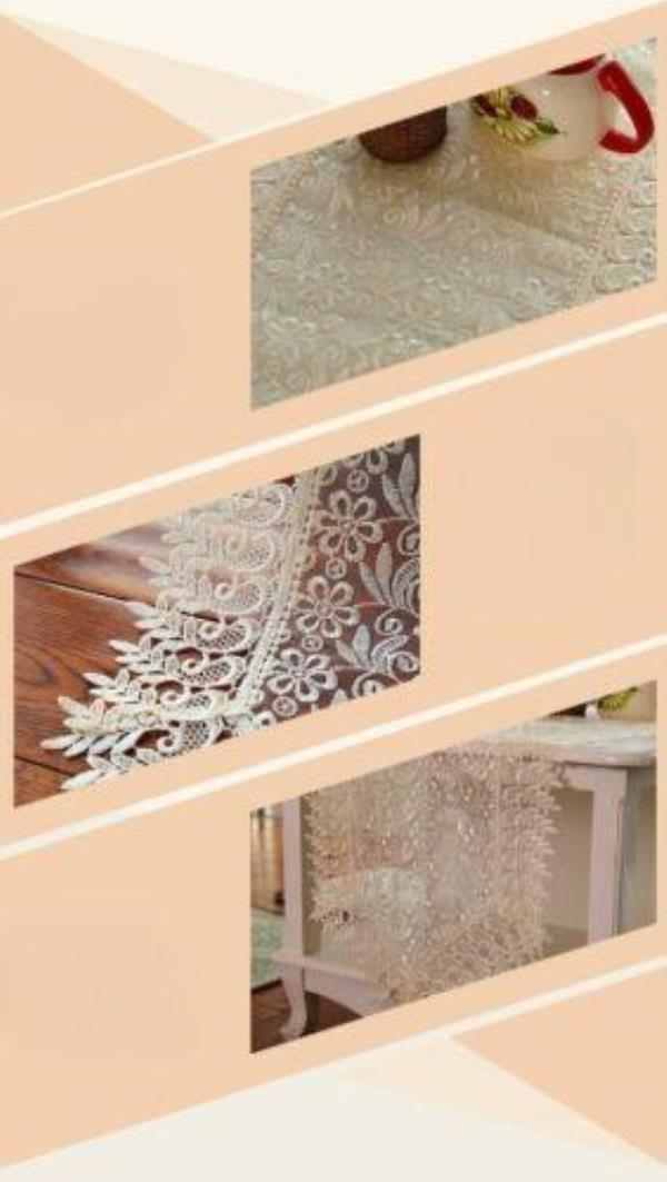 180 CM Cream Macrame Lace Cloth Dining Table Runner