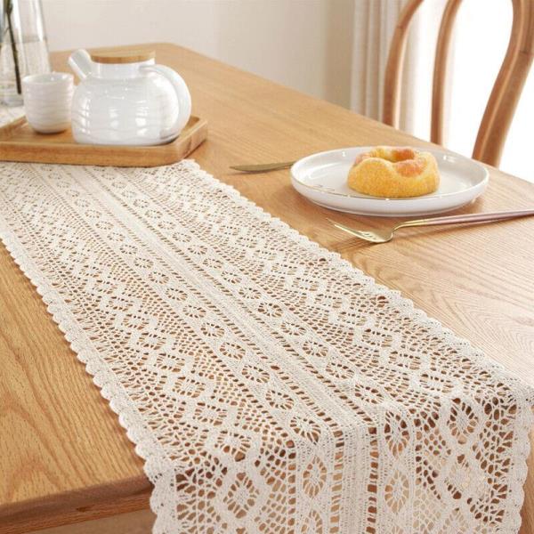 180 CM Retro Wave Lace Flower Table Dining Runner