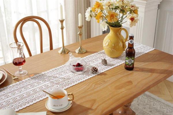 180 CM Retro Wave Lace Flower Table Dining Runner