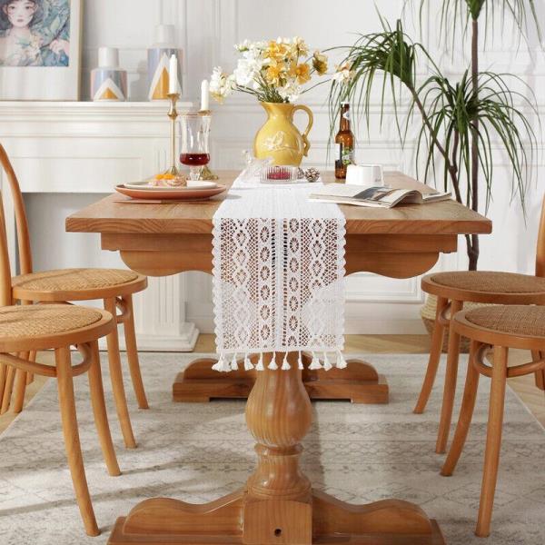 180 CM Retro Wave Lace Flower Table Dining Runner