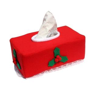 Christmas Xmas Red Paper Tissue Box Cover