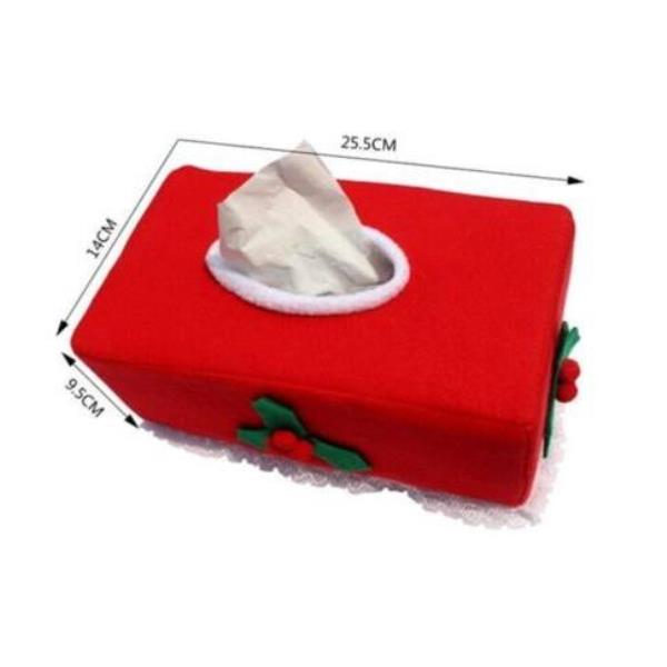 Christmas Xmas Red Paper Tissue Box Cover