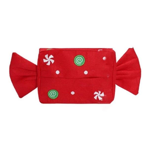 Christmas Red Candy Paper Tissue Box Cover