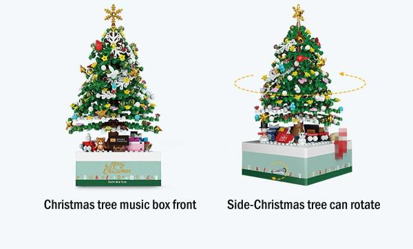 LOZ Mini Blocks Christmas Tree Gifts Rotating Music Box