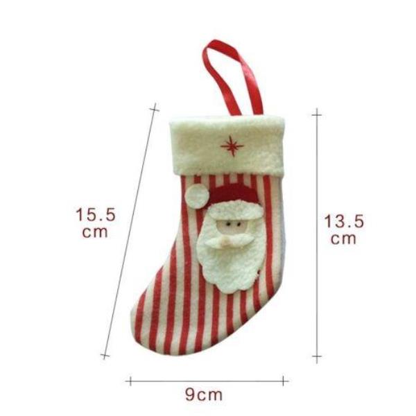 3 Pcs Christmas Santa Sock Tree Ornament Decorations