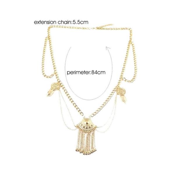 Punk Metal Tassel Waist Belly Body Chain