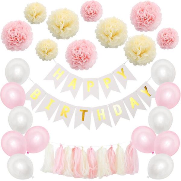 Banner Tassel Ball Party Latex Balloons