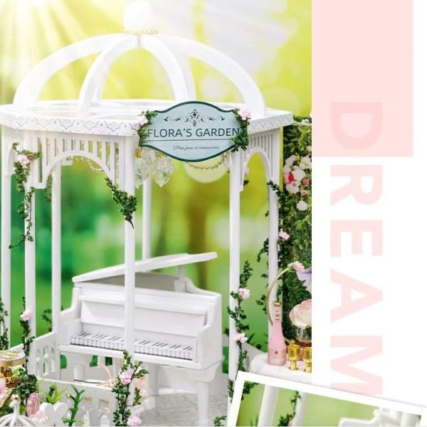 DIY Romantic Wedding Day Furniture Light 3D Music Miniature Dollhouse