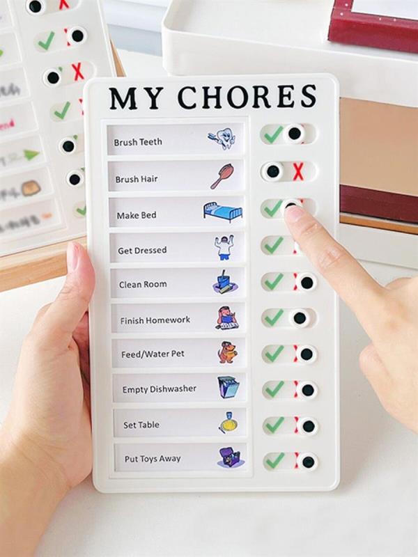 DIY Plastic Schedule Chore Todo List