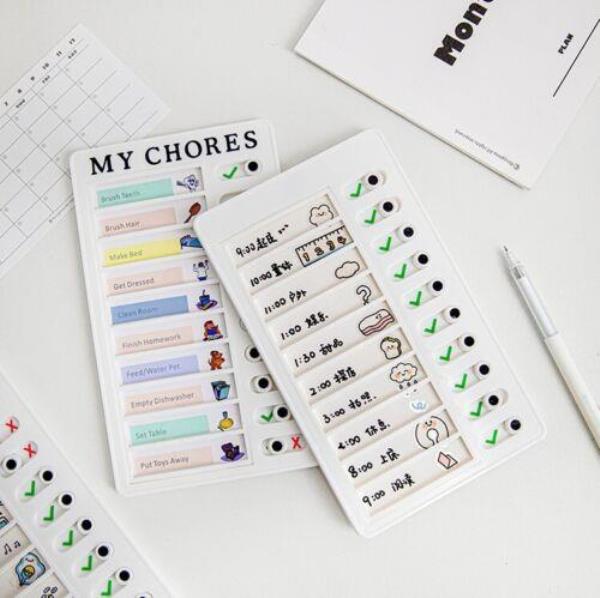 DIY Plastic Schedule Chore Todo List