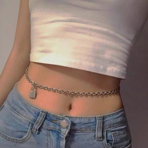 Stainless Steel Lock Waist Belly Chain