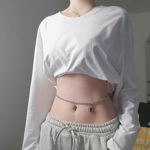 Stainless Steel Lock Waist Belly Chain