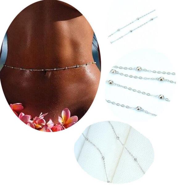 Simple Copper Beads Bikini Waist Chain