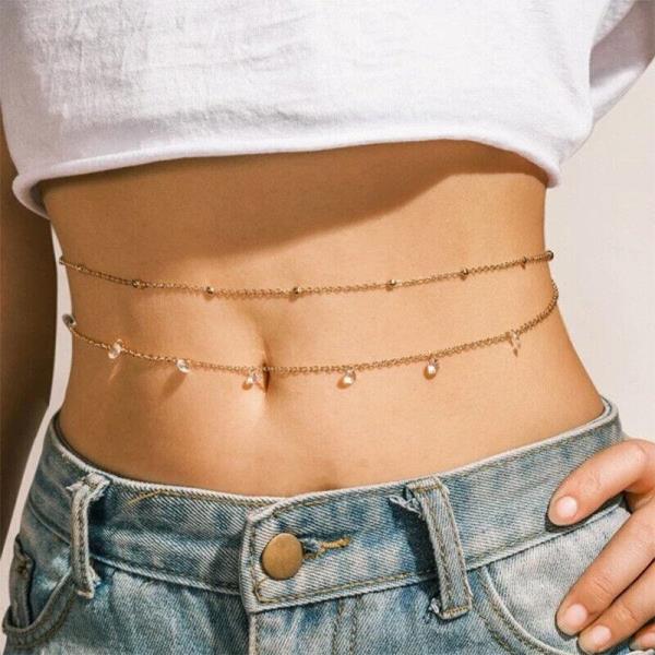 Bikini Star Pearl Waist Chain