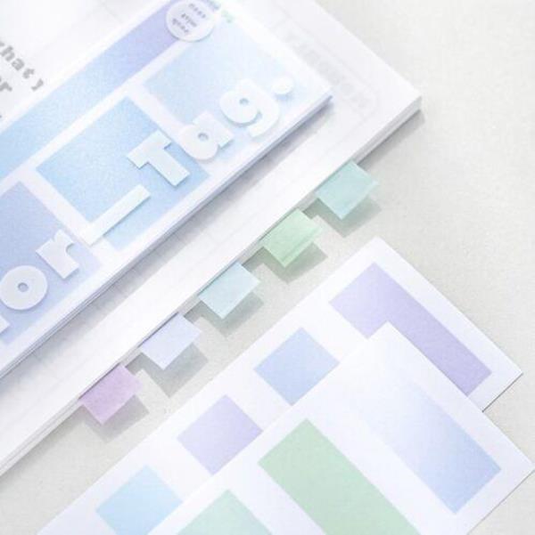 Morandi Rainbow Transparent Label Gradient Sticky Notes