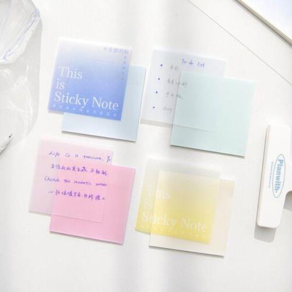 Transparent Gradient Color Memo Sticky Notes