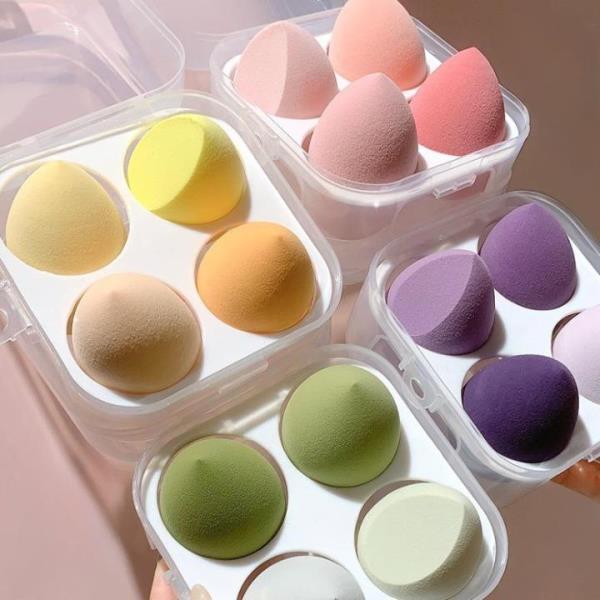 4 Candy Colour Sponge Puff Eggs