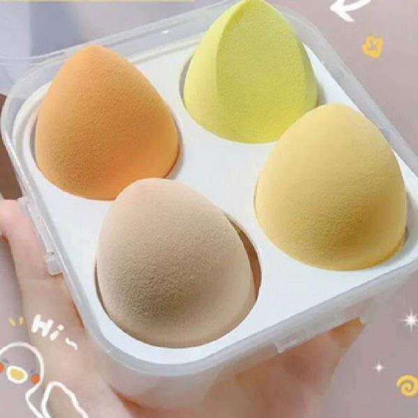 4 Candy Colour Sponge Puff Eggs