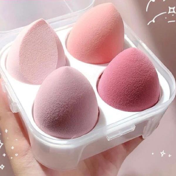 4 Candy Colour Sponge Puff Eggs