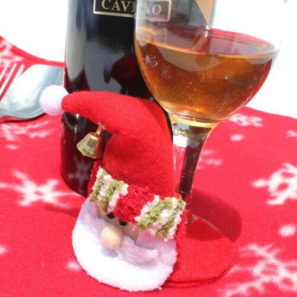 3 Pcs Christmas Champagne Wine Glass Ornaments