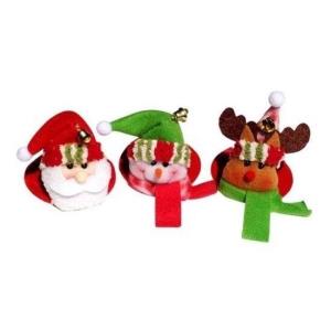 3 Pcs Christmas Champagne Wine Glass Ornaments