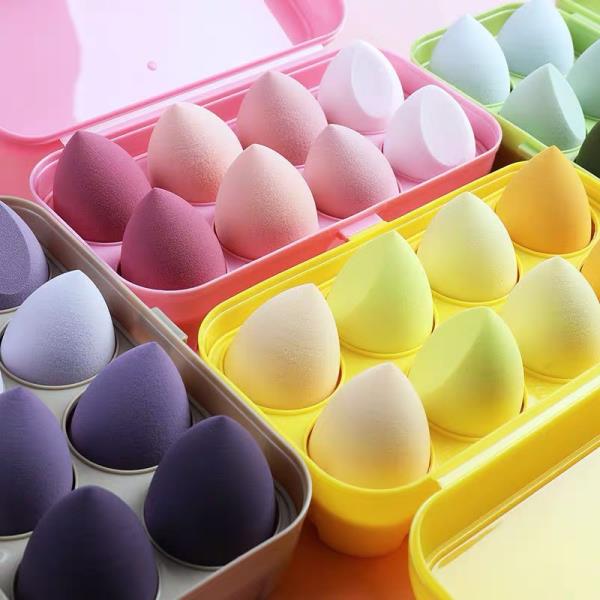 8 Candy Colour Sponge Puff Eggs