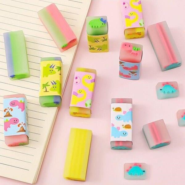 40 Cartoon Dinosaur Erasers