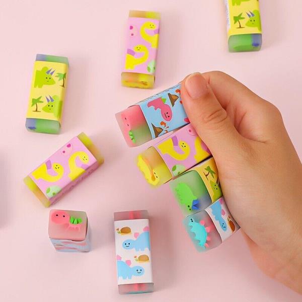 40 Cartoon Dinosaur Erasers