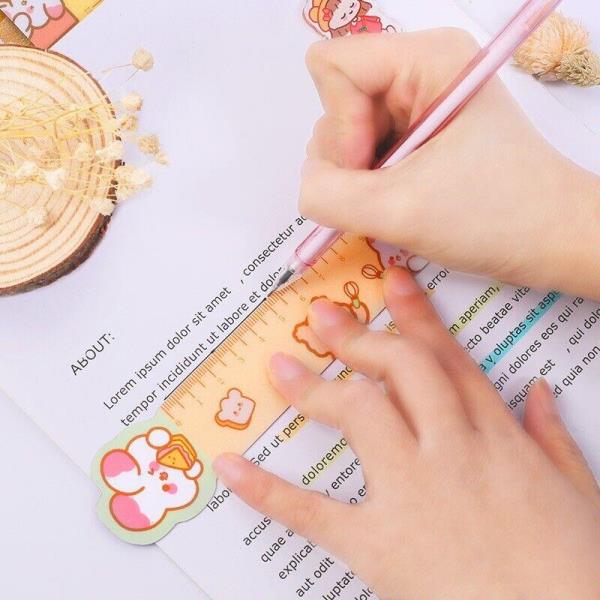 4 Cartoon Soft Magnet Bookmark Measuring Rulers