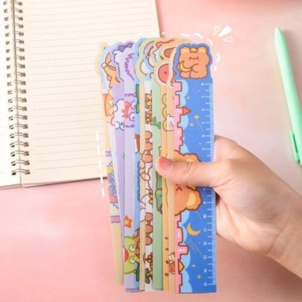 4 Cartoon Soft Magnet Bookmark Measuring Rulers