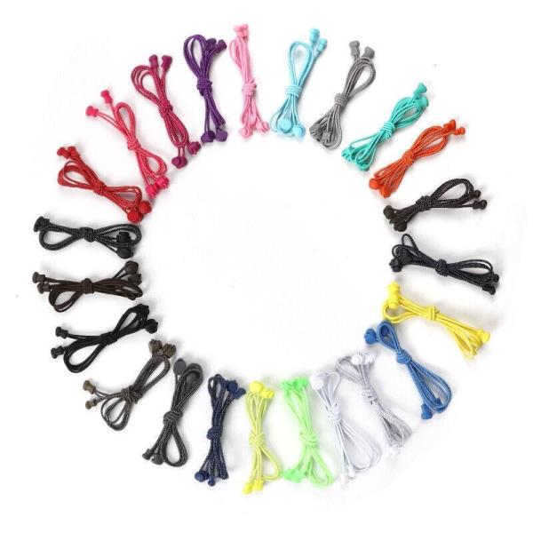 1 Pair No Tie Locked Lazy Elastic Sport Shoe Laces