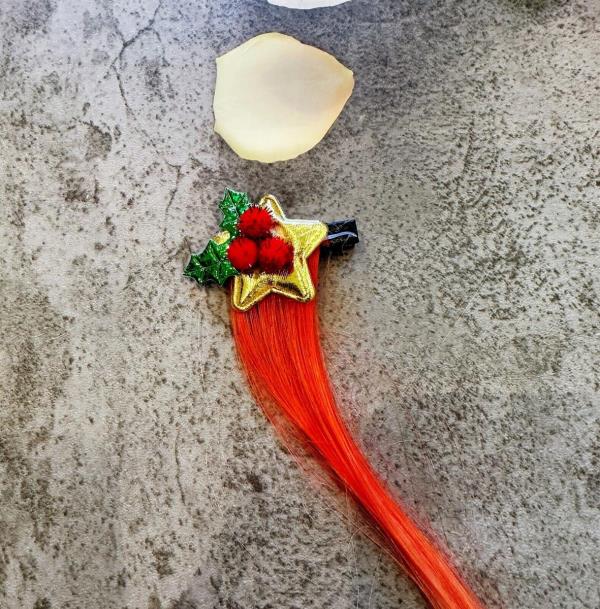 Christmas Barrette Fake Braid Hair Clip