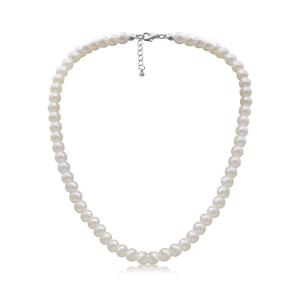 Pearl Metal Chains Double Layer Choker