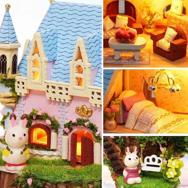 Cutebee Dream Of Sky DIY Rotating Music Box Miniature Dollhouse