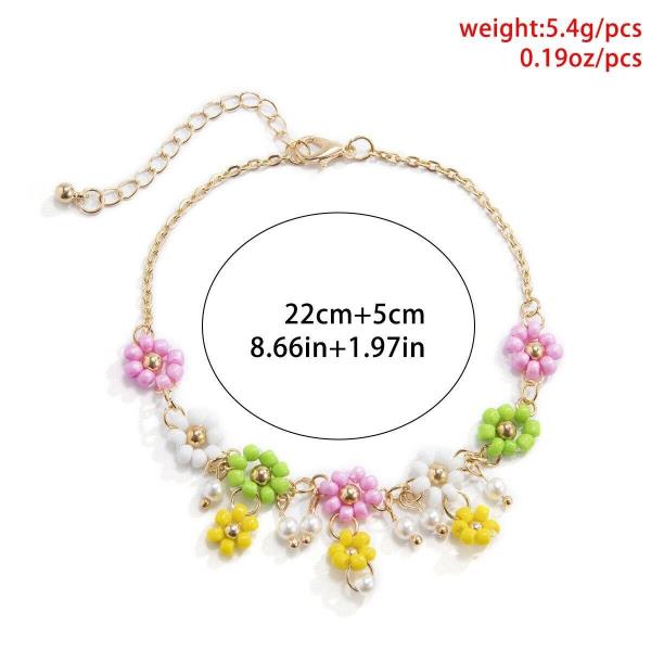 Flower Beach Multicolour Beads Anklet Foot Jewellery