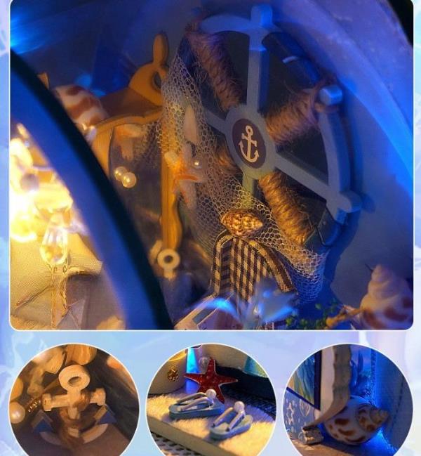 DIY LED 3D Deep Ocean Home Miniature Dollhouse