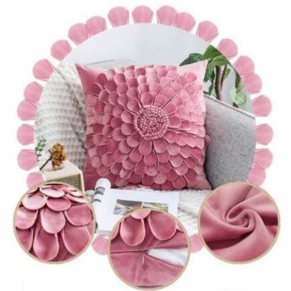 Modern 3D Flower Sofa Cushion Pillow Cover