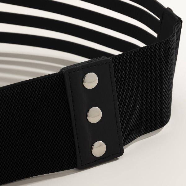 Gothic Wide Black Faux Leather Belt