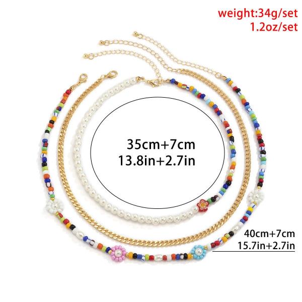 Summer Beach Multicolour Beads Pearl Necklace