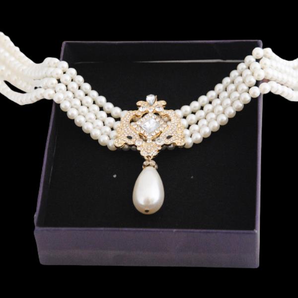 Retro Vintage Multi Layer Waterdrop Pearl Necklace