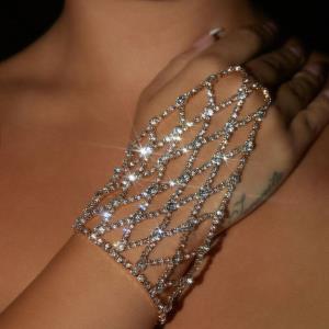 18K Platinum Plated Zircon Knot Open Cuff Bracelet